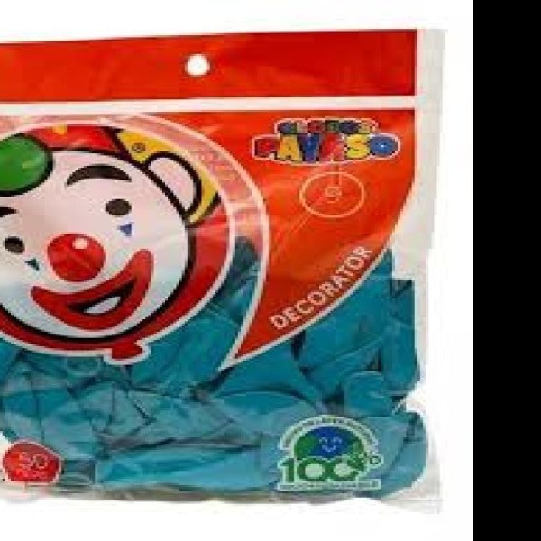 GLOBOS DECORATOR 9 BOLSA C50 PZAS AQUAMARINA